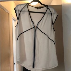 Ro & De white zipper top - large
